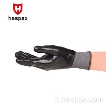 Gants de sécurité entièrement enduits résistants à l&#39;huile HESPAX